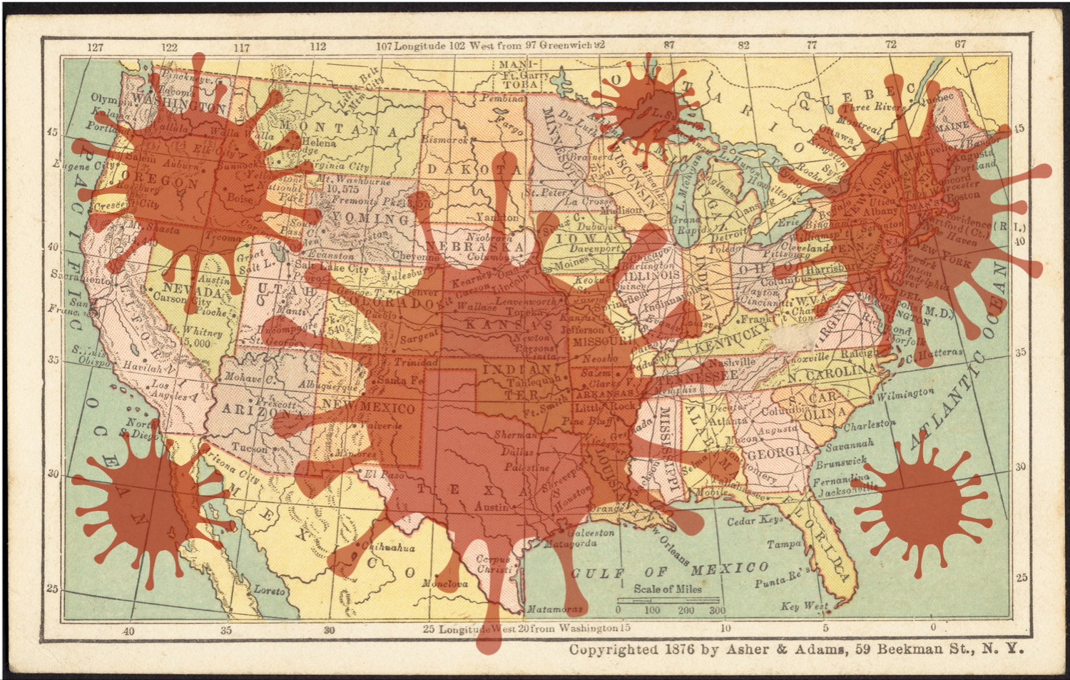 The first post in the series looks at what measures the US must take to avoid a collapse that could affect the entire world. Illustration: Indigo Trigg-Hauger/PRIO. Photo: Boston Public Library CC BY